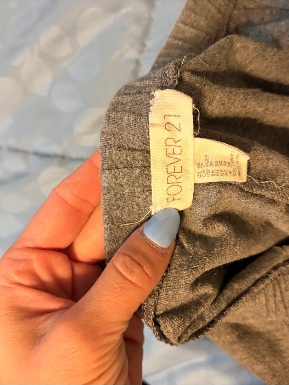 Forever 21 Heather Gray Knit Top with Elastic Hem